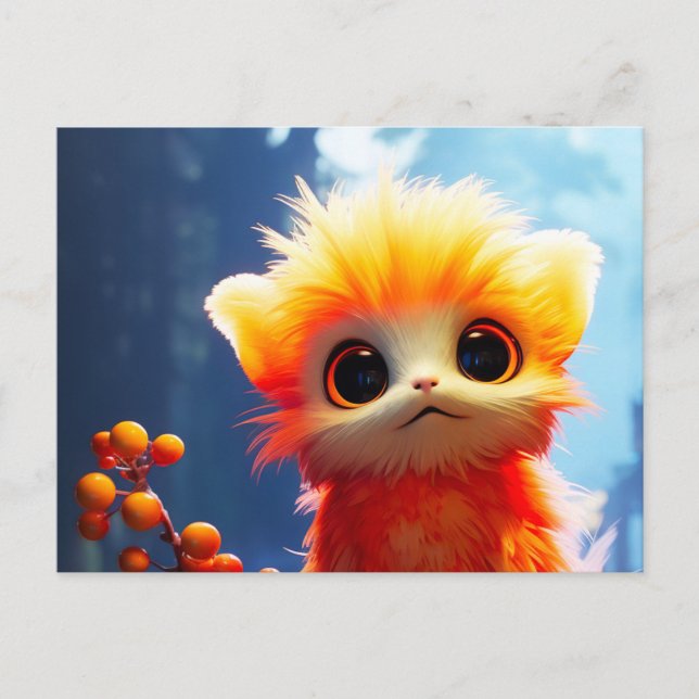 Orange skapad helg vykort (Framsida)