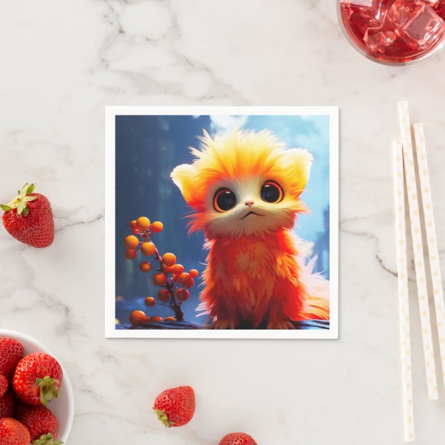 Orange skapad pappersservett (Insitu)