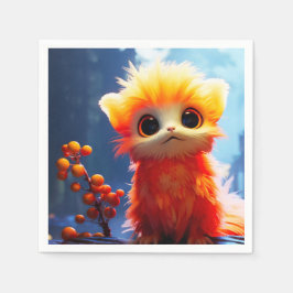 Orange skapad pappersservett