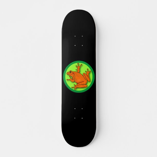 Orange Skattbord Mini Skateboard Bräda 18,5 Cm (Framsida)