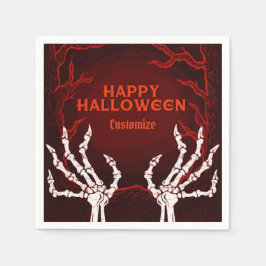 Orange Skeleton Händer Pappersservett