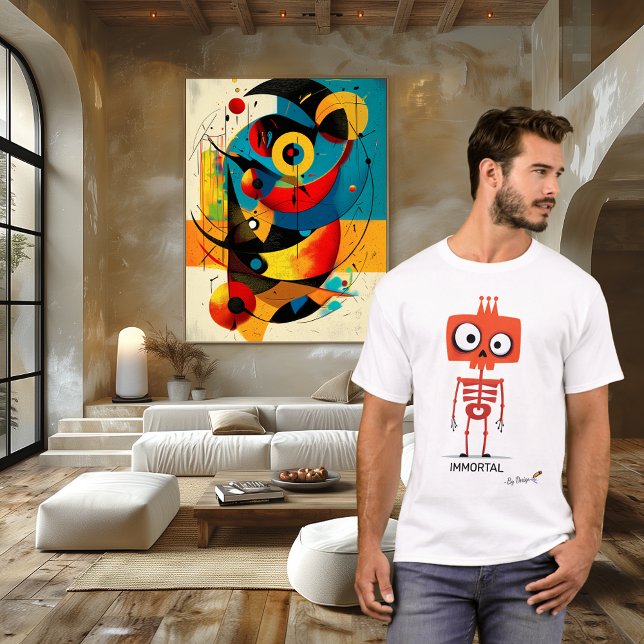 Orange Skeleton Shirt IMMORTAL - enligt design T Shirt (Skapare uppladdad)
