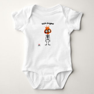 Orange skelett med krona | Rolig unisex stil T Shirt