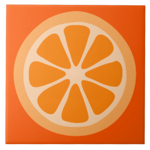Orange skiva kakelplatta