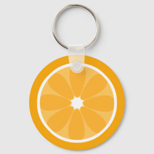 Orange skiva Keychain Nyckelring