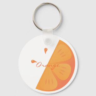 Orange skiva nyckelring