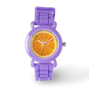 Orange skivaarmbandsur armbandsur