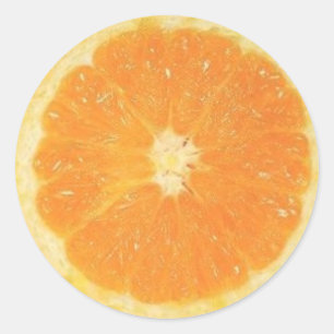 Orange skivaklistermärke runt klistermärke