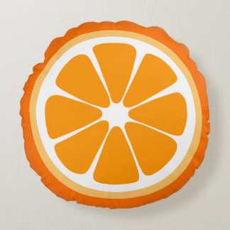 Orange skivamat kudder rund kudde