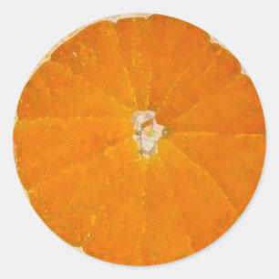 Orange skivavattenfärg - klistermärke