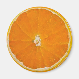 Orange skivavattenfärg - magnet