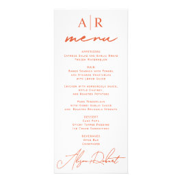 Orange-skriptanrop/kalligrafi-fall-menykort för br reklamkort