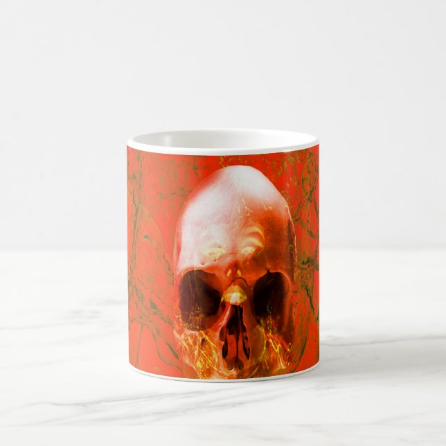 Orange Skull i Vatten Kaffemugg (Center)