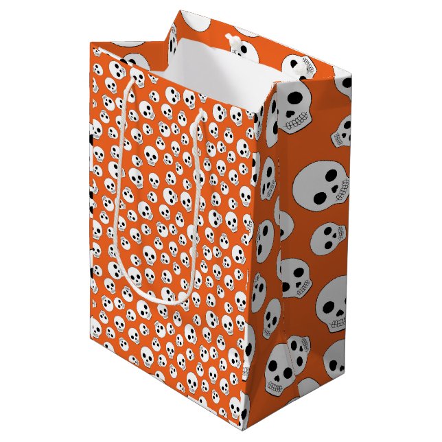 Orange Skulls Halloween-presenttavla, Dia de Muert (Framsidan Vinklad)