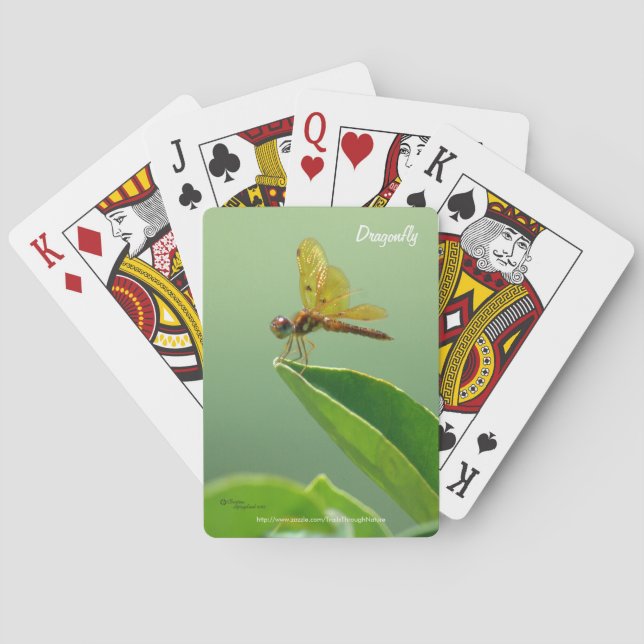 Orange slända spelkort (Baksidan)