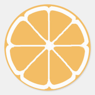 ORANGE SLICE by SHARON SHARPE Runt Klistermärke