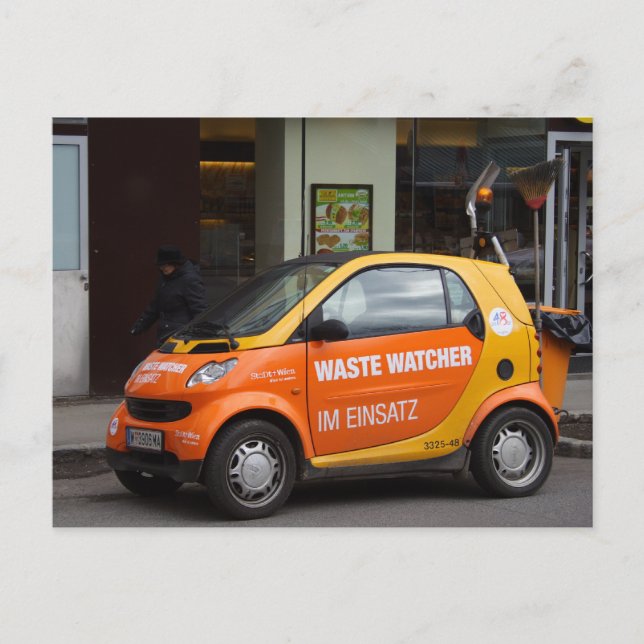 Orange Smart Bil Vykort (Framsida)