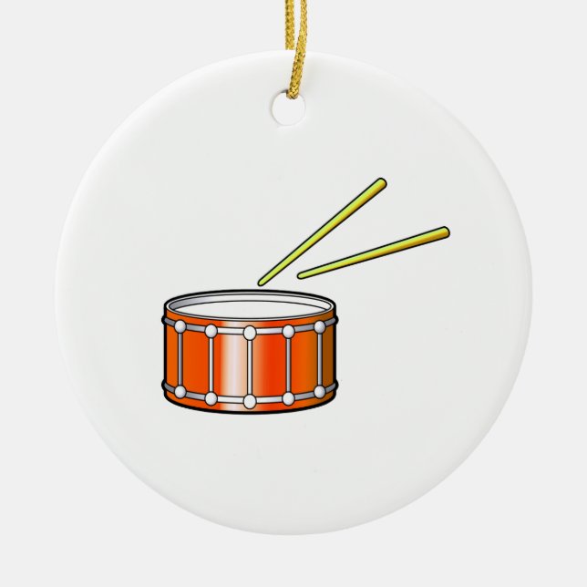 orange snara som är grafisk med pinnar julgransprydnad keramik (Framsidan)