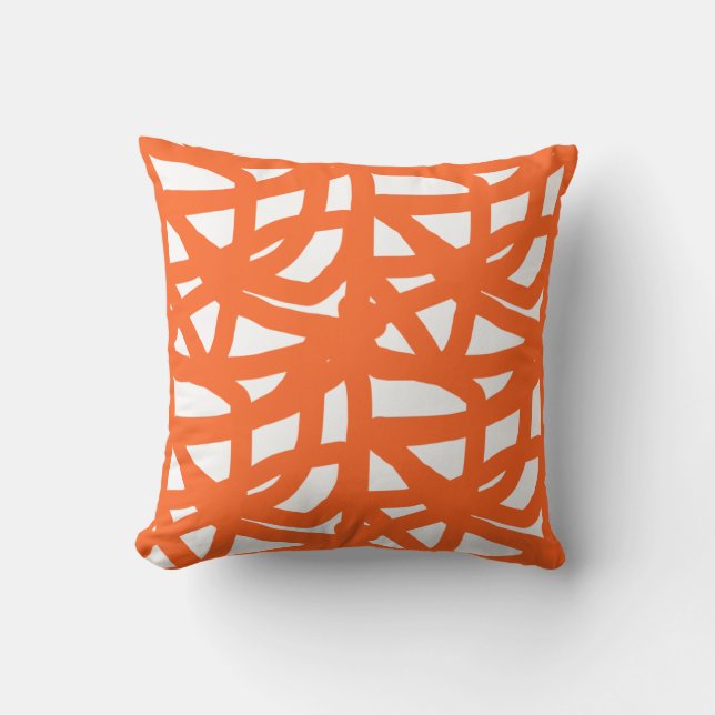 Orange snöre mönster kudde (Framsida)
