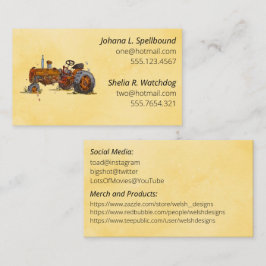 Orange Social introduction calling card-tractor Visitkort