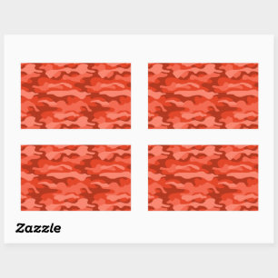 Orange Soda Monocolor Camo Rektangulärt Klistermärke