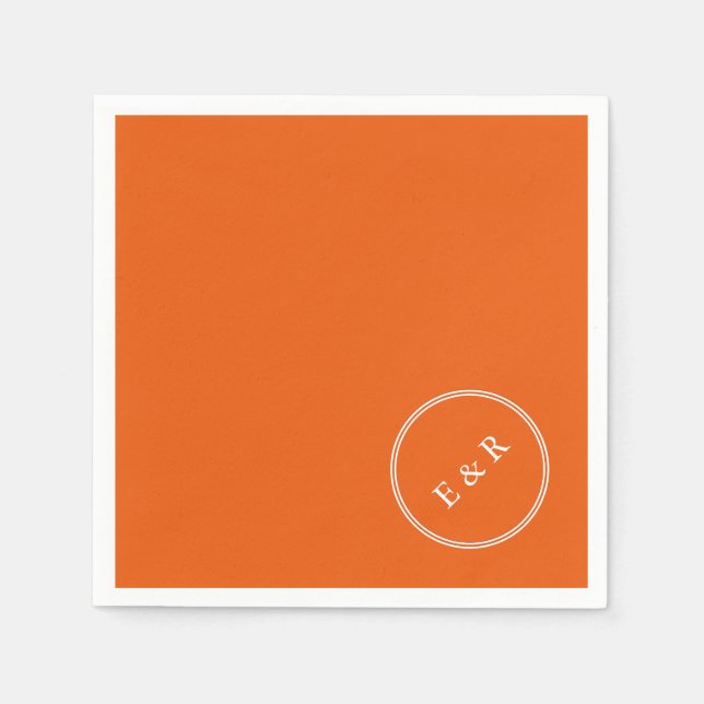 Orange Soda Solid Färg Trend Pappersservett (Framsidan)