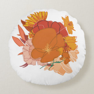 Orange soffkudde rund kudde