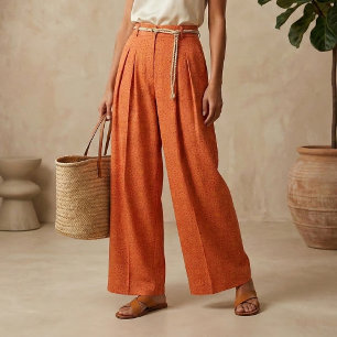 Orange Sofistikerad Snyggt Geometric Mönster Tyg