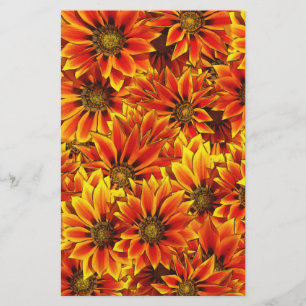 Orange Solblommor Brevpapper