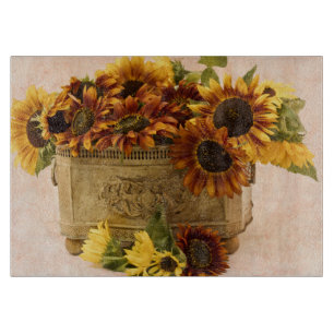 Orange Solblommor i Tin Basket
