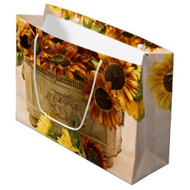 Orange Solblommor i Tin Basket