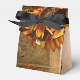 Orange Solblommor i Tin Basket Presentaskar