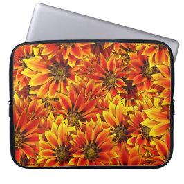 Orange Solblommor Laptop Fodral