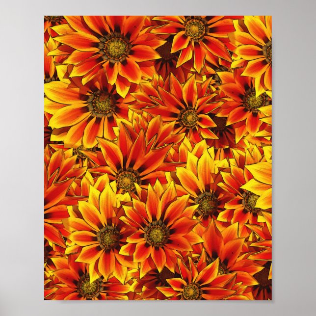 Orange Solblommor Poster (Framsidan)