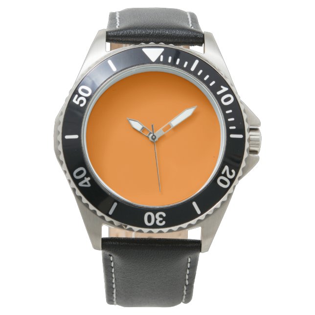 Orange Solid Färg Armbandsur (Framsida)