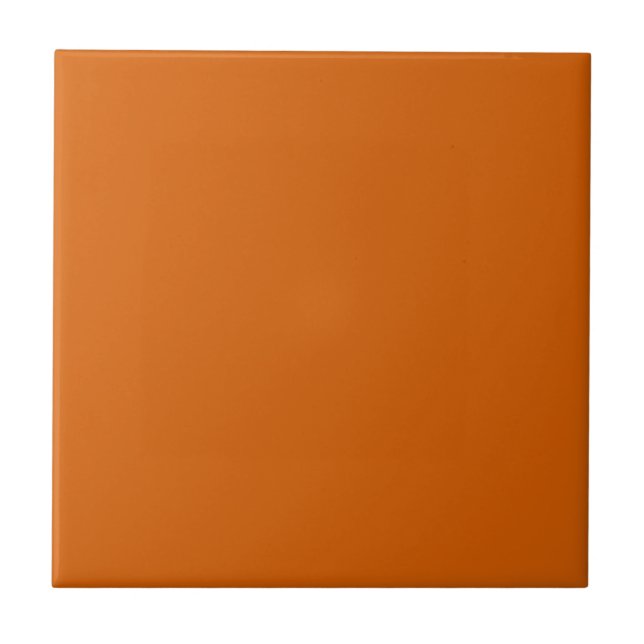 Orange Solid Färg Elegant - minimalistisk Kakelplatta (Framsidan)