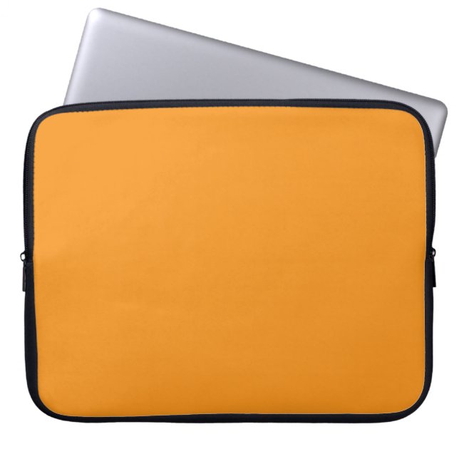 Orange Solid Färg Laptop Fodral (Framsidan)