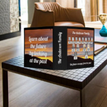 Orange Solnedgång 3 Generation Family Träd-offerte