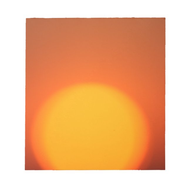 Orange Solnedgång, Anteckningsblock (Framsida)