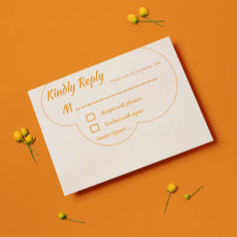 Orange Solnedgång Bröllop OSA Kort
