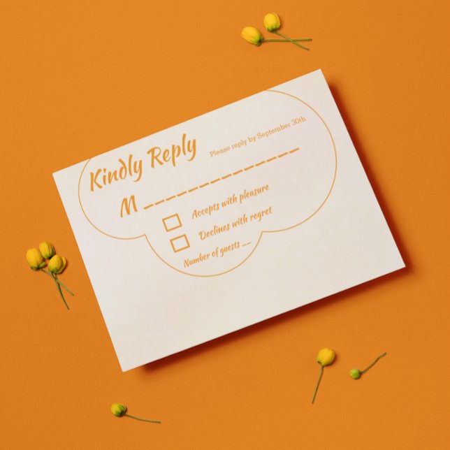 Orange Solnedgång Bröllop OSA Kort (Skapare uppladdad)