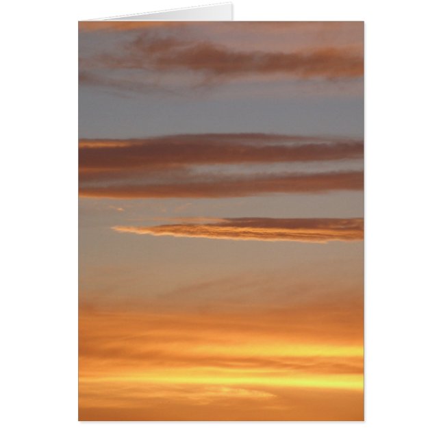 Orange Solnedgång Hälsningskort (Framsidan)