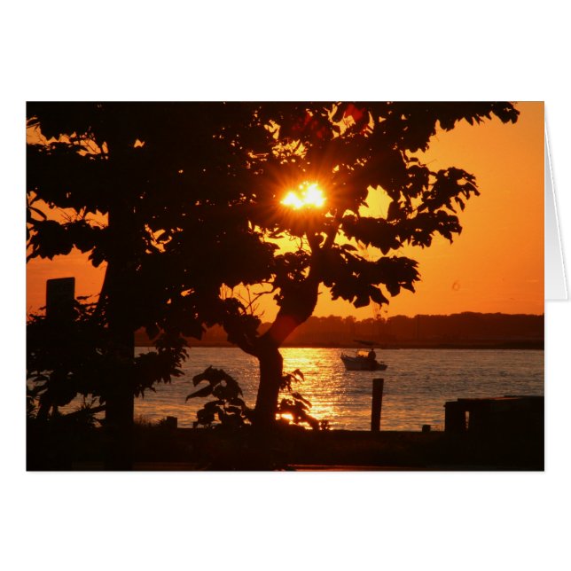 Orange Solnedgång OBS Kort (Framsidan Horizontal)