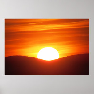 Orange solnedgång Poster