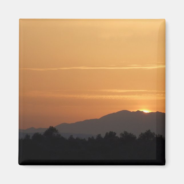 Orange Solnedgång scenmagnet Magnet (Framsidan)