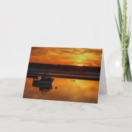 Orange solnedgångkort kort