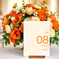 Orange Solnedgiftsbröllop