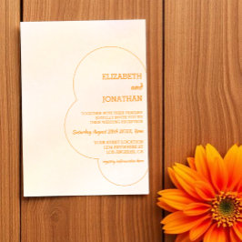 Orange solnedgiftsreception inbjudningar