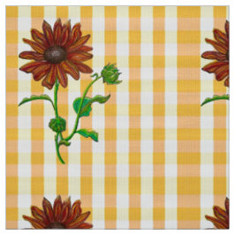 Orange Solros Glo Fabric Tyg