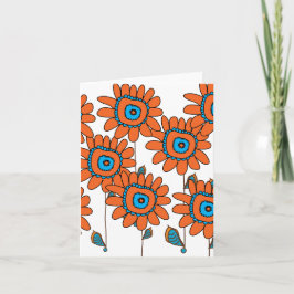 Orange solros III vid Cynthia turnerdesigner Kort